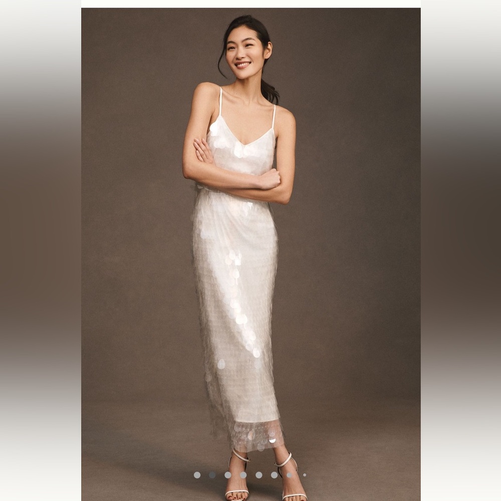 Anthropologie BHLDN sequin midi bridal dress